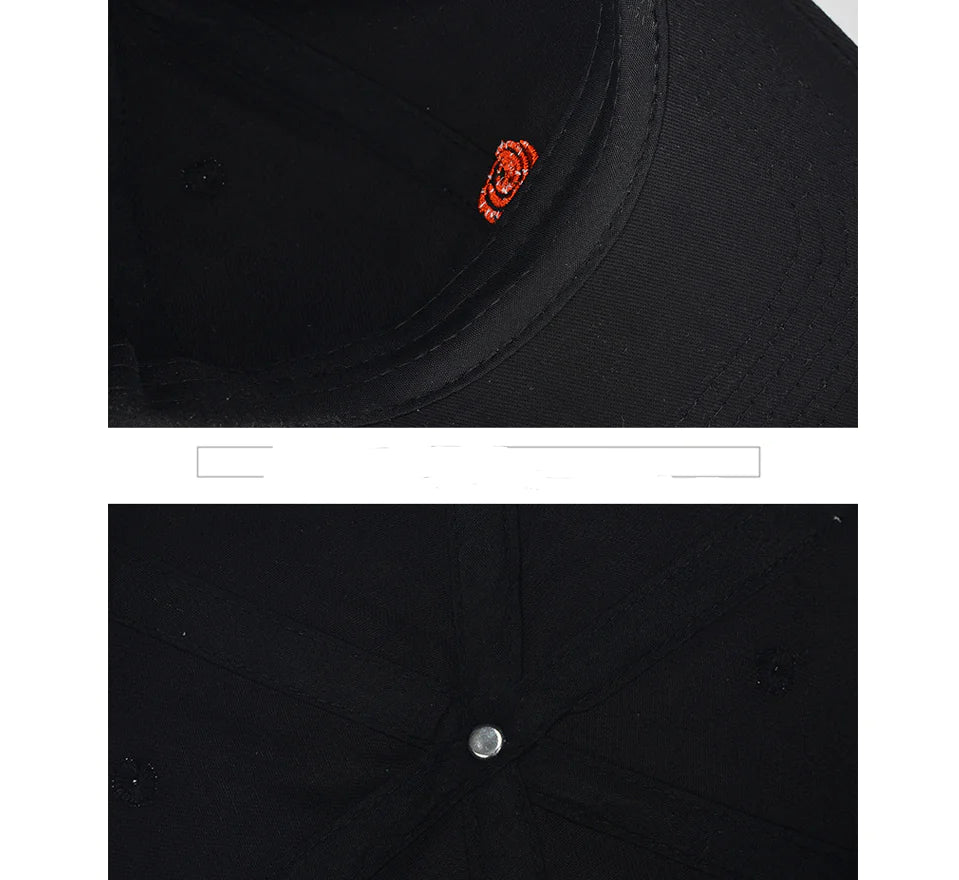 Baseball Cap with Rose Design