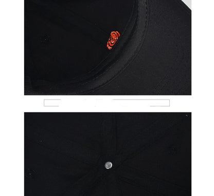 Baseball Cap with Rose Design