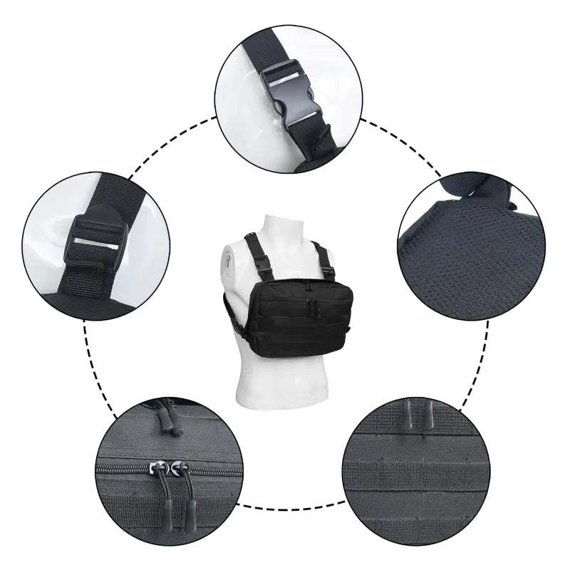 Outdoor Tactical Chest Pack with MOLLE System (Multi-Functional)