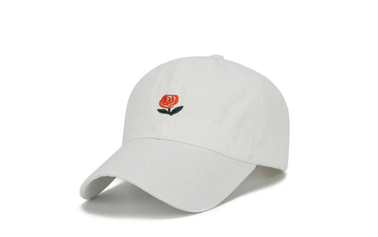 Baseball Cap with Rose Design