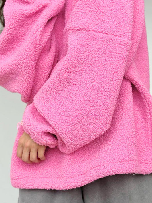 Knitted Fleece Pullover Sweater