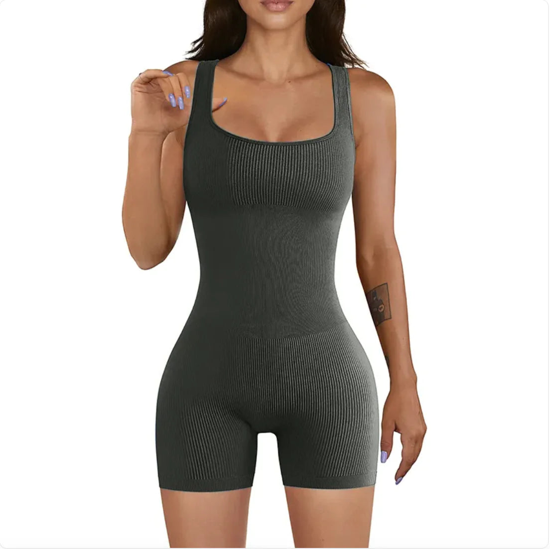 Women's Ribbed Yoga Jumpsuit